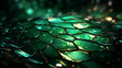 abstract emerald green mosaic surface perspective with scales background 16:9 widescreen wallpapers