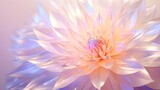 Fototapeta Kuchnia -  a large white flower with pink center surrounded by blue petals.  generative ai