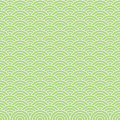  Light green Japanese wave pattern background. Japanese seamless pattern vector.  Waves background illustration. for clothing, wrapping paper, backdrop, background, gift card. 