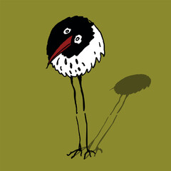 Poster - Illustration of funny cartoon bird