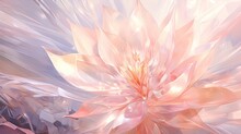  A Large Pink Flower With Lots Of Petals On It's Petals.  Generative Ai