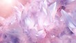  a close up of a bunch of pink crystal crystals on a pink background.  generative ai
