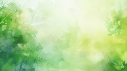 Canvas Print - abstract blurred light watercolor fresh green eco background.