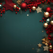 Christmas ans New Year seasonal social media background design in square with blank space for text. Template for holiday commercial promotion post.