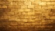 Texture of old golden brick wall. Generation AI