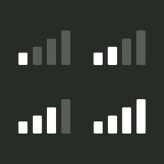 Wall Mural - antenna bars icon isolated on dark background. signal symbol modern, simple, vector, icon for websit