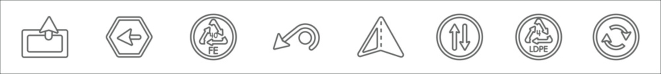 Poster - outline set of user interface line icons. linear vector icons such as more, share, usb port, minus, 