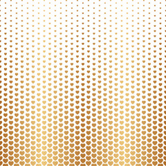 Poster - Gold heart seamless pattern. Repeating golden hearts background. Prints for design. Repeated contemporary wallpaper. Repeat printed. Geometric printing. Modern stylish printable. Vector illustration