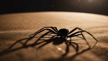 Nighttime indoor insect presence: Huge shadow of a bed tick or spider”