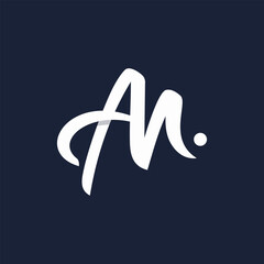 Poster - initial letter AM logo script