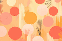 Straw Textures Quirky Doodle Pattern, Wallpaper, Background, Cartoon, Vector, Whimsical Illustration