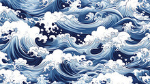 Abstract Background From Japanese Pattern Sea Wave