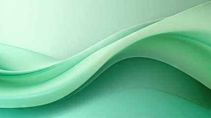 Poster -  a green abstract background with wavy lines and curves in the center.  generative ai