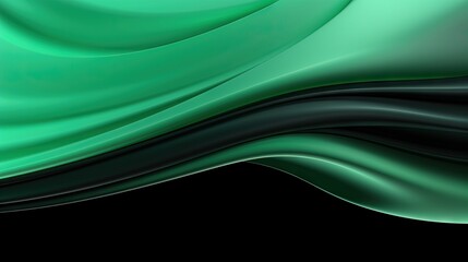 Poster -  a black background with a green wave of liquid flowing over it.  generative ai