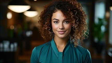 Sticker - Woman Nurse with Curly Hair