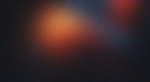 Orange Dot Blue On Dark , Empty Space Grainy Noise Grungy Texture Color Gradient Rough Abstract Background , Shine Bright Light And Glow Template