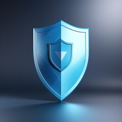 Poster - protective shield symbol isolated on background. Information Security. data protection concept.