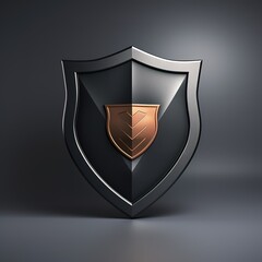 Poster - protective shield symbol isolated on background. Information Security. data protection concept.