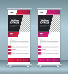 creative modern minimalist business roll up banner design template