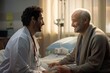 Doctor talking friendly with his patient in order to transmit confidence and empathy to make his illness more bearable.