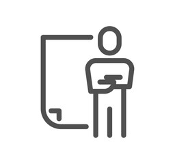 Headhunting related icon outline and linear vector.