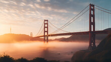 Beautiful Golden Gate Bridge Illustration