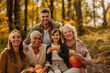 © bernardbodo - Portrait of a happy smiling family in the woods