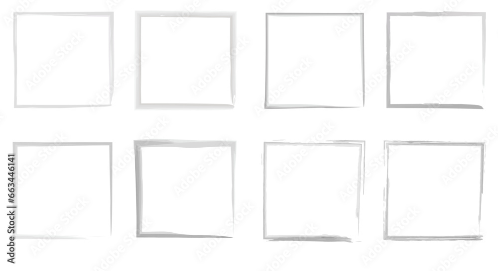Grunge frame collection. Vector illustration
