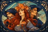 Daring pirate captains sailing enchanted seas - Generative AI