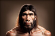 Portrait of a neandertal man - Generative AI