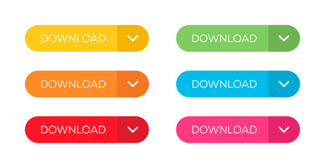 Poster - Download button set vector. Download icon, button vector illustration