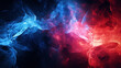 © tinyt.studio - Contrast surge of energy color background red and blue glowing light