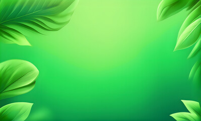 Aufkleber - Abstract green foliage bokeh backdrop