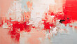 Abstract oil painting white, red, cream orange brush strokes, background, wallpaper, paint texture, bold art, expressive artwork, fine realistic detail, modern style, evoking vibrant emotions