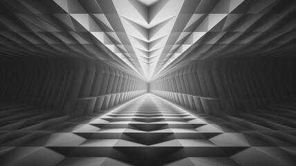  Depth Illusion Gray Tones Background