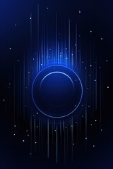 Poster - Abstract glowing circle lines on dark blue background. Geometric stripe line art design. Modern shiny blue lines. Futuristic technology concept. Suit for poster, cover, banner, brochure, website.