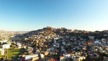Aerial View Of Antananarivo, Beautiful And Colourful Town On The Hillside At Sunset, Analamanga, Madagascar.