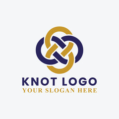 Poster - knot rope logo design vector