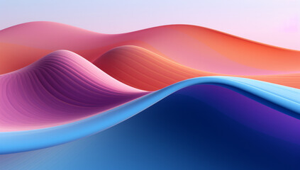 Canvas Print - Vivid Chromatic. Abstract Wave Background with Bold and Vibrant Gradient Colors