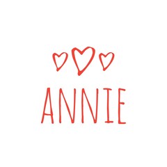 Canvas Print - ''Annie'' Word Illustration