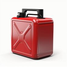 Red Canister For Gasoline. Generative Ai