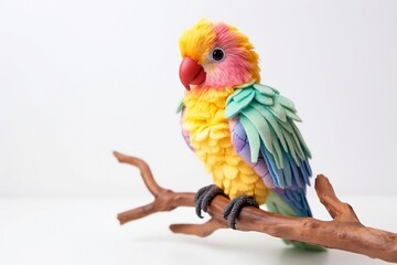 Wall Mural - toy parrot on a branch