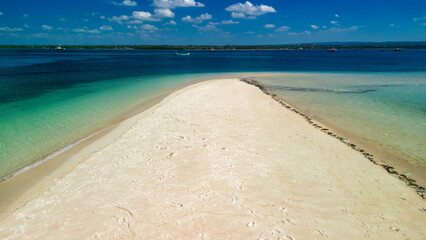 Wall Mural - Aerial view of Gili Kere sand tongue in Lombok, Indonesia