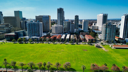 Sticker - Aerial view of Perth Cityscape, Australia