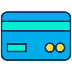 Sticker - Lineal color Card icon