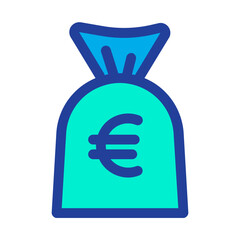 Poster - Lineal color Euro Shopping Bag icon