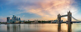 Fototapeta Londyn - Tower Bridge sunrise panorama in London