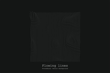 Poster - Abstract Line Matrix Pattern. Noise Flow Dynamic.