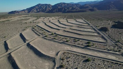 Wall Mural - Aerial view of Coral Mountain, Santa Rosa Mountains and the Coachella Valley desert