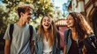 © Banana Images - A diverse group of young friends, displaying genuine joy and friendship in their expressions.